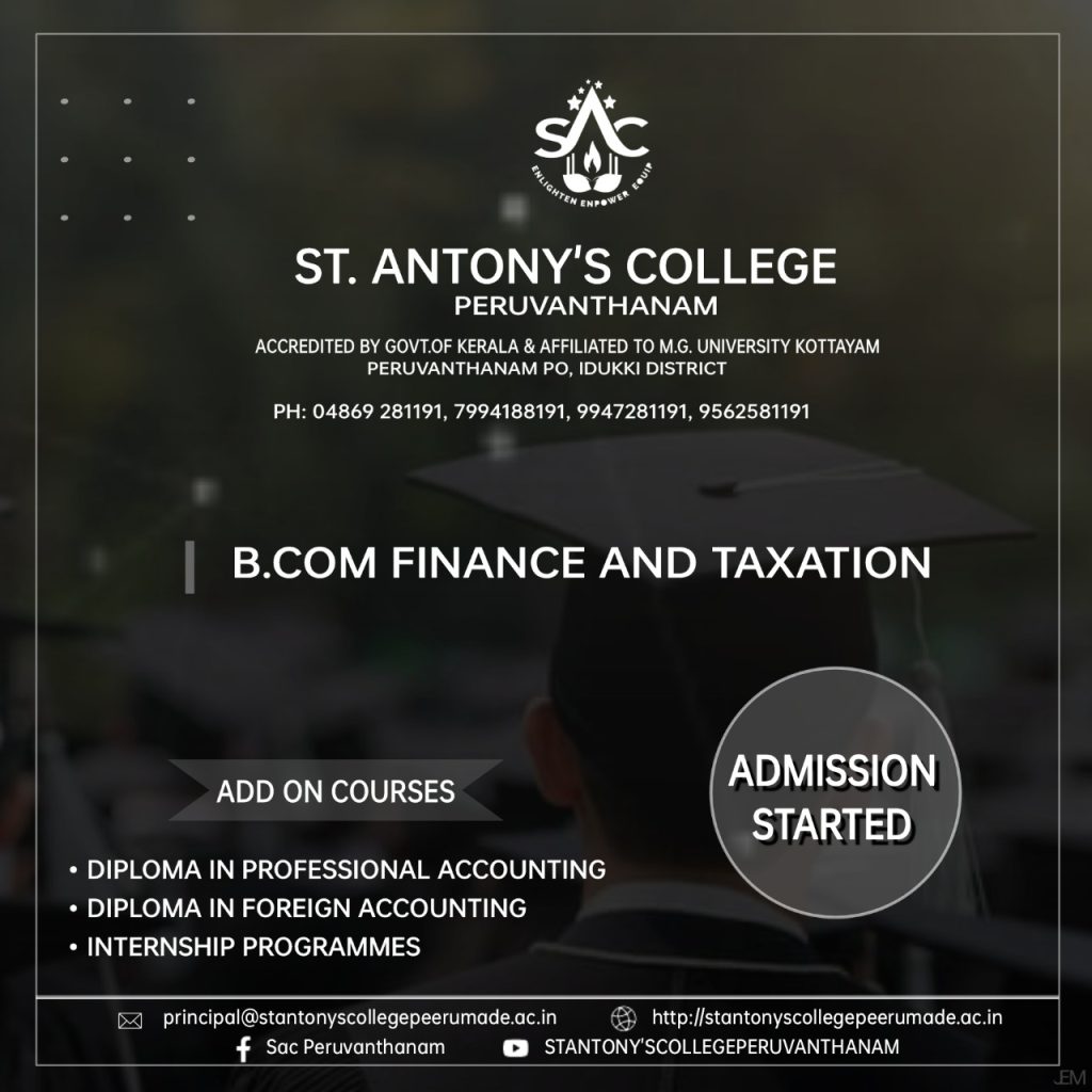 B COM FINANCE & TAXATION 