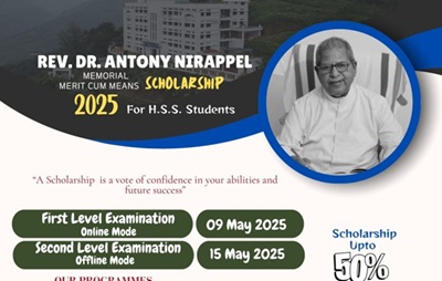 REV. DR. ANTONY NIRAPPEL MEMORIAL SCHOLARSHIP EXAMINATION 2025